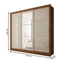 Ver imagem 4 de Guarda-roupa Casal Sophia 3 Portas 3 Gavetas com Espelho - Panorama Móveis