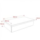 Ver imagem 4 de Conjunto Bancada para Banheiro 80cm com Cuba Canoa L45 800W Metrópole Marrom/Carvalho