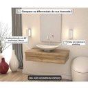 Ver imagem 6 de Conjunto Bancada para Banheiro 80cm com Cuba Canoa L45 800W Metrópole Marrom/Carvalho