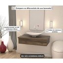 Ver imagem 6 de Conjunto Bancada para Banheiro 80cm com Cuba Canoa L45 800W Metrópole Marrom/Carvalho Dark