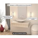 Ver imagem 6 de Conjunto Bancada para Banheiro 80cm com Cuba Canoa L45 800W Metrópole Branco/Snow