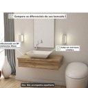 Ver imagem 6 de Conjunto Bancada para Banheiro 80cm com Cuba RT45 800W Metrópole Marrom/Carvalho