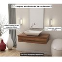 Ver imagem 6 de Conjunto Bancada para Banheiro 80cm com Cuba RT45 800W Metrópole Marrom/Nogal