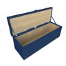 Baú Recamier Para Quarto Casal King 195cm Ayumi Corino Azul Marinho - Ruotolo Decor - 2