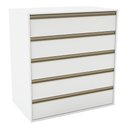 Ver imagem 2 de Cômoda Select 5 Gavetas MDF Puxador em Alumínio Branco Belmax
