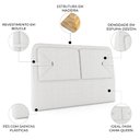 Ver imagem 3 de Cabeceira Cama Queen 160cm Nalu Bouclê Creme Z37 - Mpozenato
