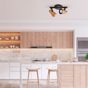 Ver imagem 3 de Luminária de Teto Spot de Sobrepor Trilho Direcionável Octa Design Moderno Quarto Sala 2 Lâmpadas E2