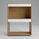 Ver imagem 6 de Balcão Cooktop Ariana Cozinha Compacta com Nichos para Micro-Ondas Amêndoa Branco - Desk Design