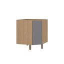 Ver imagem 1 de Balcão de Cozinha Canto Diagonal 74cm 1 Porta sem Tampo Slim Luciane Móveis