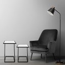 Ver imagem 2 de Conjunto Mesa de Canto Industrial Dupla Lateral Sieger Decoração para Sala Preto/Branco