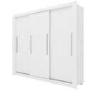 Ver imagem 2 de Guarda-Roupa Casal 100% MDF 3 Portas de Correr 2 Gavetas Branco Roma