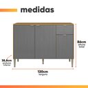 Ver imagem 4 de Balcão de Cozinha 1,20m 3 Portas 1 Gaveta Surya