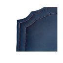 Ver imagem 3 de Cabeceira Solteiro Luxo Veludo Azul Dupla Tacha Fumê 65x90