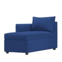 Ver imagem 2 de Recamier Divã Londres 160cm Suede Azul Marinho - Clique Decorações