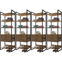 Ver imagem 1 de Guarda Roupa Casal Closet 4 Módulos 8 Gavetas Indy F02 Castanho - Mpozenato