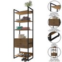 Ver imagem 3 de Guarda Roupa Casal Closet 4 Módulos 8 Gavetas Indy F02 Castanho - Mpozenato