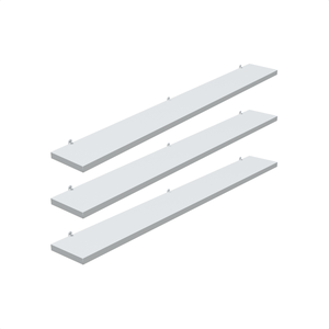 Kit 3 Prateleira Branca 80X10 + Suporte Flutuante Mdf  Organizadora Decoração Cozinha Banheiro Sala