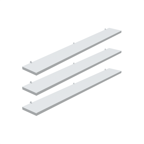 Kit 3 Prateleira Branca 80X10 + Suporte Flutuante Mdf  Organizadora Decoração Cozinha Banheiro Sala