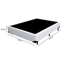 Ver imagem 3 de Cama Box Viúva 128 Tecido Sintetico Branco com Colchão Toronto Molas Ensacadas Branco D33