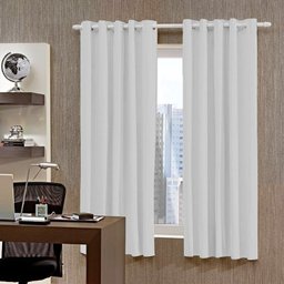 CORTINA CORTA LUZ 2.60M X 2.30M ILHOS BELLA JANELA 2,60x2,30, BRANCO OFF - 3