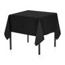 Toalha de Mesa Quadrada em Tecido Linho Rafia Preto - 1