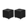 Kit 2 Puff Baú Decorativo Cristal 40x40 Estofado em Veludo Preto - 1