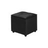 Kit 2 Puff Baú Decorativo Cristal 40x40 Estofado em Veludo Preto - 3