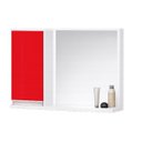 Ver imagem 3 de Conjunto de Banheiro Mdf 0,60m Branco e Vermelho Estilo e Modernidade:branco/vermelho