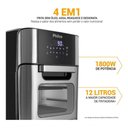 Ver imagem 5 de Fritadeira Air Fryer Oven Philco Pfr2250v 4 em 1 12l 1800w Preto 110v