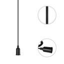 Ver imagem 4 de Pendente Industrial Cabo Tecido Triplo Cq E27 Vintage:preto