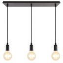 Ver imagem 3 de Pendente Industrial Cabo Tecido Triplo Cq E27 Vintage:preto