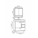 Ver imagem 7 de Conjunto Mariana 78cm C/pés e Lavatório Jade - Fabribam