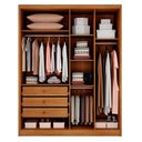 Ver imagem 3 de Guarda Roupa Casal Toledo 2 Portas 1 com Espelho 3 Gavetas Cinamomo - Novo Horizonte