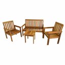 Ver imagem 2 de Conjunto Relax para Área Externa em Madeira Maciça 1 Sofá 2 Poltronas 1 Mesa sem Almofada Yescasa Ma