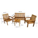 Ver imagem 3 de Conjunto Relax para Área Externa em Madeira Maciça 1 Sofá 2 Poltronas 1 Mesa sem Almofada Yescasa Ma