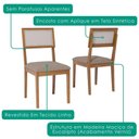 Ver imagem 5 de Mesa de Jantar Redonda Cacau com 4 Cadeiras Estofadas Encanto Linho Bege Ornar