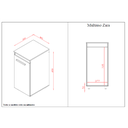 Ver imagem 3 de Balcão Multiuso 83cm 1 Porta Zara - Savana/preto Móblis