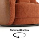Ver mais imagens de Poltrona Decorativa Maya Base Giratoria Linho Color Trend e Courino Tca 303 Tcs 727 Moll