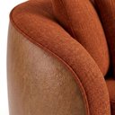 Ver imagem 7 de Poltrona Decorativa Maya Base Giratoria Linho Color Trend e Courino Tca 303 Tcs 727 Moll