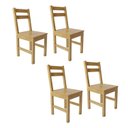 Ver imagem 1 de Conjunto 4 Cadeiras para Sala de Jantar Madeira Maciça Mandacaru Yescasa Bege/Amendoa