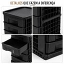 Ver imagem 7 de Gaveteiro Organizador 6 Gavetas Plastico Multiuso Porta Objetos Documentos Acessorios Quarto Escrito