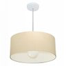Lustre Pendente Cilíndrico Md-4052 50x21 Bivolt Algodão Crú - 1