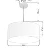 Lustre Pendente Cilíndrico Md-4052 50x21 Bivolt Algodão Crú - 2