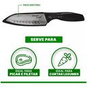 Ver imagem 3 de Jogo de Facas Faqueiro Cozinha Antiaderente 3 Peças Inox:preto