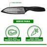 Jogo de Facas Faqueiro Cozinha Antiaderente 3 Peças Inox:preto - 3