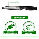 Ver imagem 4 de Jogo de Facas Faqueiro Cozinha Antiaderente 3 Peças Inox:preto