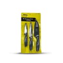 Ver imagem 1 de Jogo de Facas Faqueiro Cozinha Antiaderente 3 Peças Inox:preto