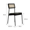 Ver imagem 2 de Conjunto 2 Cadeiras de Jantar Lux 1741 Carraro Grafite/Preto
