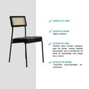 Ver imagem 3 de Conjunto 2 Cadeiras de Jantar Lux 1741 Carraro Grafite/Preto