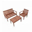 Ver imagem 3 de Conjunto para Área Externa de Madeira Maciça Poltrona Namoradeira e Mesa de Centro Yescasa